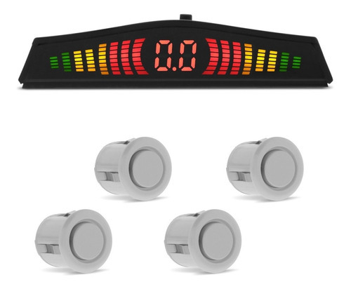 Sensor Estacionamento Ré 4 Sensores Pérola Universal Display