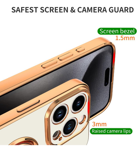 Chh Capa Dinick Green Para iPhone 15 Pro Max Com Anel...