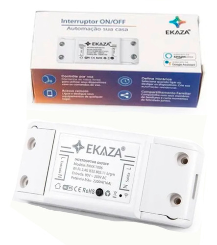 Interruptor On/off Wi-fi Automação Residencial Ekaza