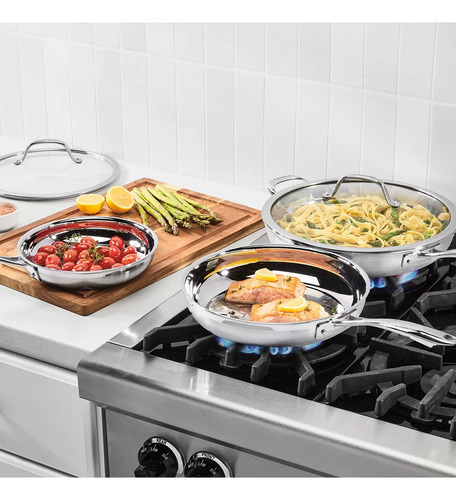 Cuisinart Juego De Sartenes De Acero Inoxidable 5 Pz