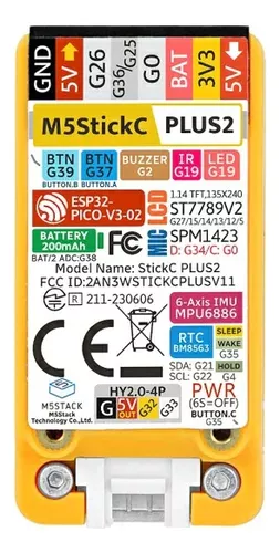 M5StickC PLUS2 ESP32 Mini IoT Development Kit