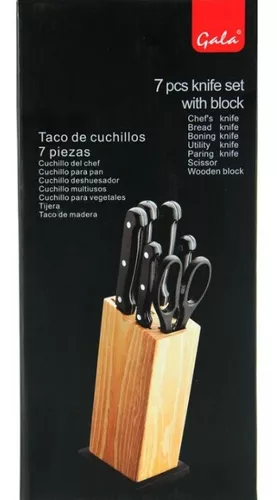 Juego de cuchillos en taco de madera de haya (7 piezas) - Wüsthof Classic