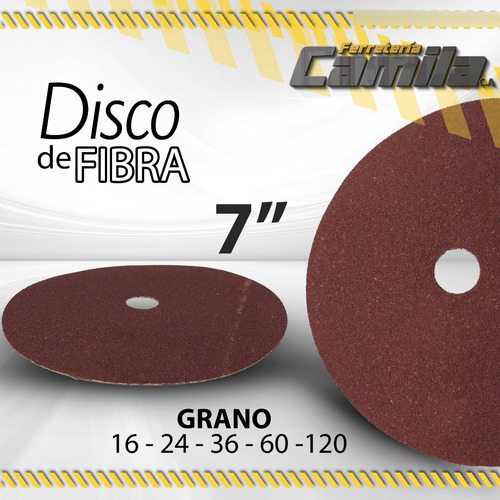 Disco De Fibra 7'' Disponible G.16 - 24 - 36 - 60 -120