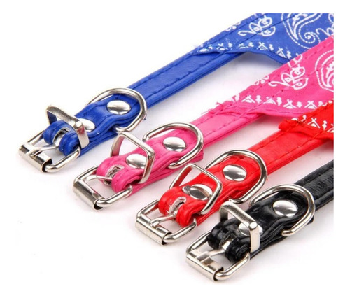 Collar Pañuelo Bandana Xs Regulable Para Perro Gato Mascotas Color Rosa Claro