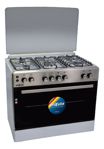 Cocina Combinada 5 Hornallas Inox Con Convección Enxuta