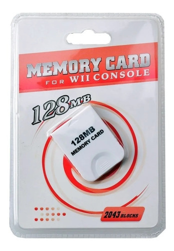 Tarjeta De Memoria Para Gamecube Wii 128mb Blanca