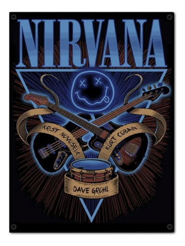 #829 - Cuadro Decorativo Vintage - Nirvana Grunge No Chapa