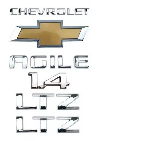 Kit Emblemas Letreiro Gm Chevrolet Agile E 1.4 Cromado - E2CR ACESSORIOS -  Emblemas - Magazine Luiza