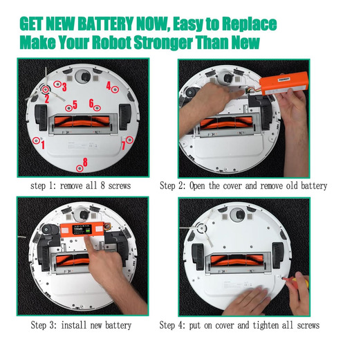 Real 7200mah 144v Batería Para Roborock S7 S6 S5 S4 Q7 Max