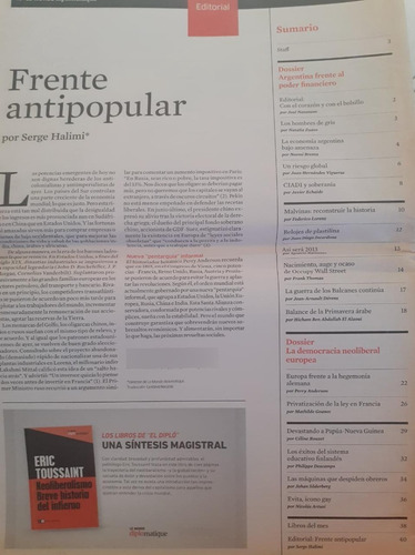 Diario Le Monde Diplomatique Año Xiv, N°163.