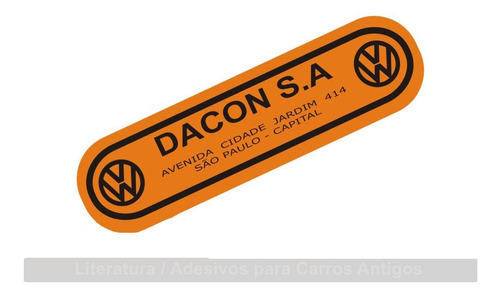 Adesivo Vw Dacon Interno