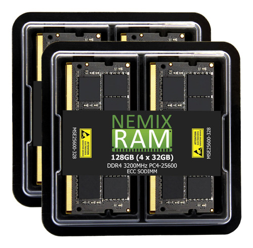 Nemix Ram 128gb (4x32gb) Ddr4 3200mhz -black