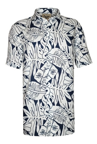 Camisa Manga Corta Fibrana Hawaiana Oversize Z-import Style