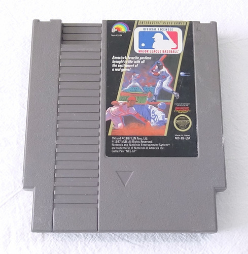 Mlb Major League Baseball Juego Para Nintendo Nes 1988 Ljn 