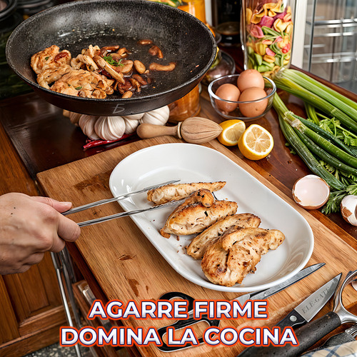 Pinzas De Cocina Ergonómicas Acero Inoxidable Color Plateado Ele-Gate
