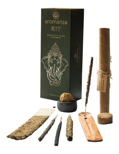 Kit Completo Para Sahumar Aromanza Box + Porta
