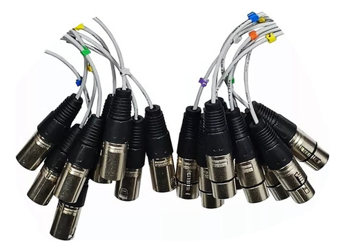 Multicabo Microfones, Bateria, Percussão, 12 Vias, 15 Metros