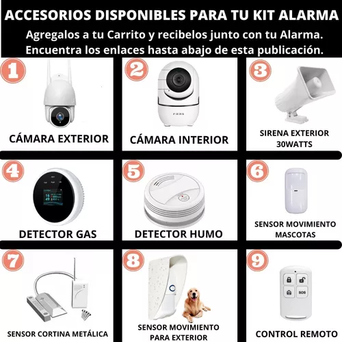 Sistema de Alarma Cableado con Sensores de Movimiento, Contactos de Puerta  o Ventana y Sirena - CCTV Camaras de Seguridad en Monterrey, Alarmas y GPS