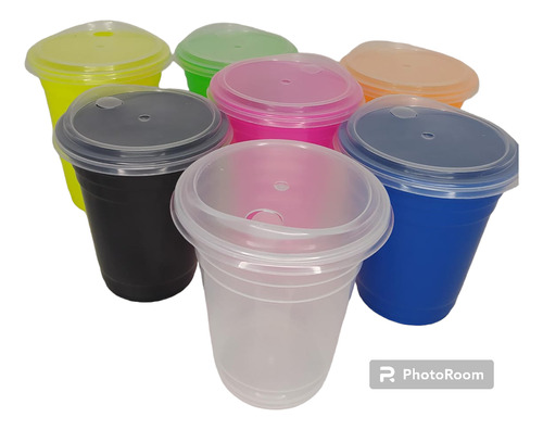 Vasos Plásticos 16oz Con Tapa 