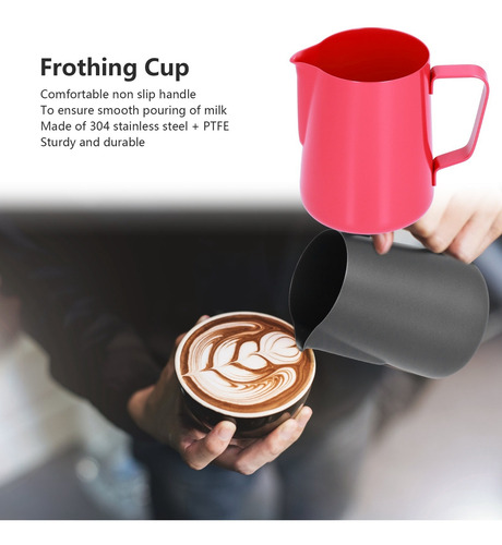 Jarra Espumante De 600ml, Jarra De Café Com Leite Em Aço Ino