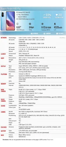 Xiaomi Redmi K40 Pro M2012k11c 8gb 128gb Dual Sim