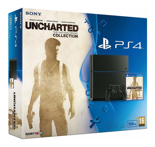 Sony PlayStation 4 500GB Uncharted: The Nathan Drake Collection Bundle  color negro azabache