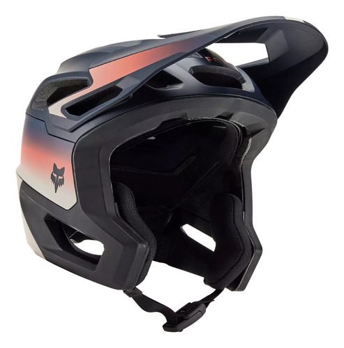 Casco Fox Dropframe Le Zebra Enduro Trail Bicicleta All Mountain Color Azul Lunar Talla L 59-63cm