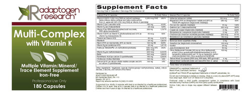Multi Complejo Con Vitamina K De Alta Potencia Multivitamin