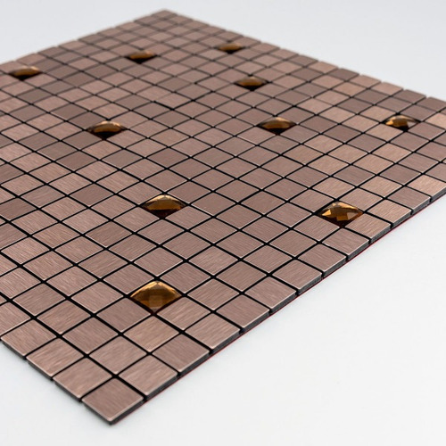 Kit 22 Placas - Pastilhas Adesivas Metálicas Bronze
