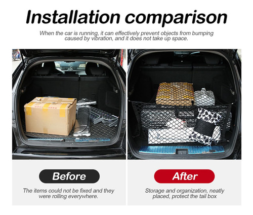 Red De Carga Trasera Ajustable Para Maletero De Coche