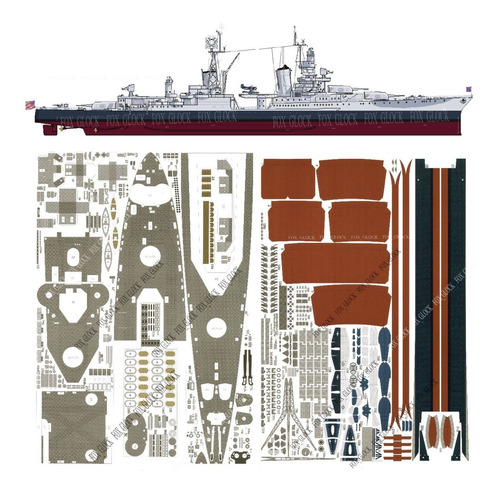 Uss Indianapolis (ca-35) 1.200 Papercraft