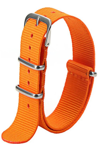 Pulseira 22mm Nylon Nato Zulu Work Compatível Com Mibro X1 Cor Laranja