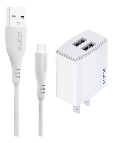 Cargador Y Cable Tipo Micro Usb-v8 Pzx Kit P06
