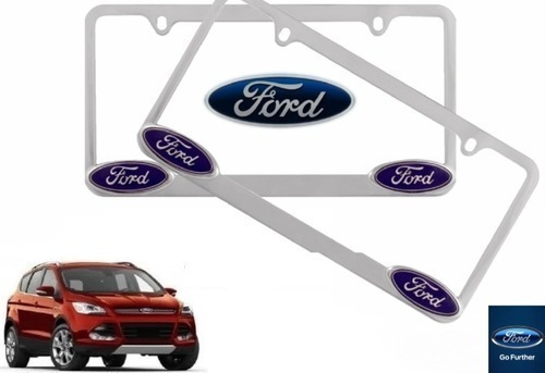 Par Porta Placas Ford Escape 2.5 2014 Original