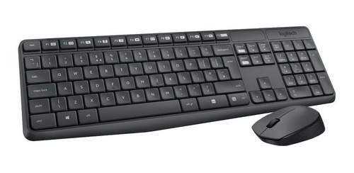 [ O ] Logitech Teclado Logitech + Mouse Mk235 Wireless Sp Bl