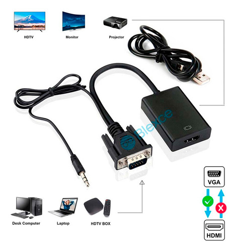 Adaptador Convertidor Vga A Hdmi
