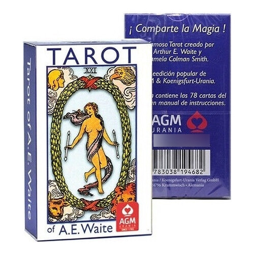 Cartas Tarot Rider A E Waite Edición Azul En Español + Funda