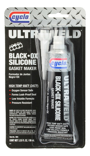 Silicone / Cola Alta Temperatura - Ultra Black - Permatex