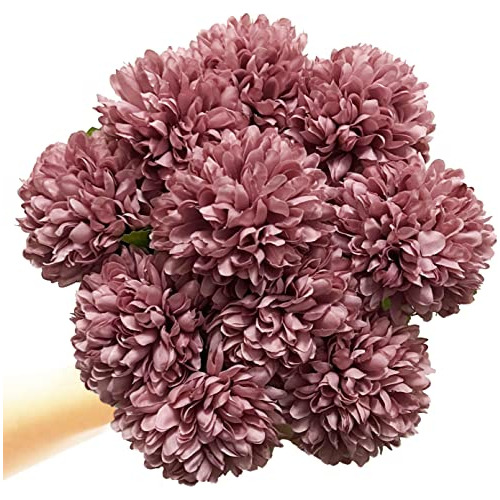 Wistart Flores Artificiales Fake 12 Pcs Chrysanthemum Gmf7h