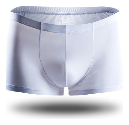 Bóxer Tipo Bóxer De Seda De Hielo De Color Liso Para Hombre,