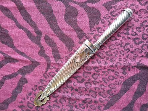 Cuchillo Facon Criollo Cabo Y Vaina Alpaca Hoja 18cm