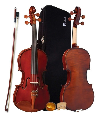 Violino Eagle Ve 441 4/4 Estudante + Arco + Estojo + Breu Cor Marrom-claro