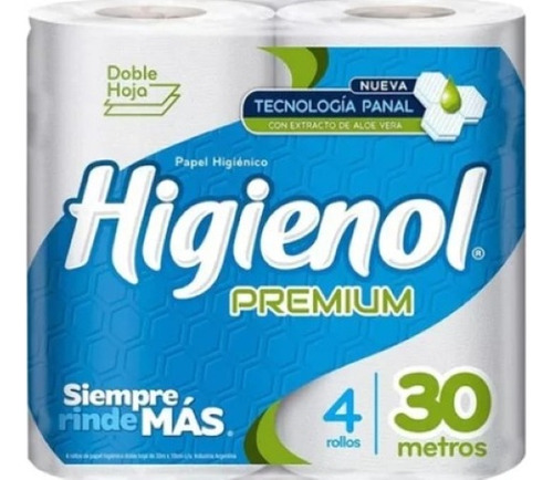 Higiénico Higienol Premium Doble Hoja 4x30m Bolsón X 10pack