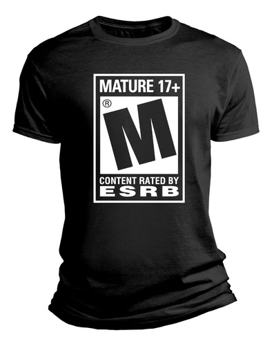 Playera Gamer Esrb Mature Rating Logo Para Caballero / Dama