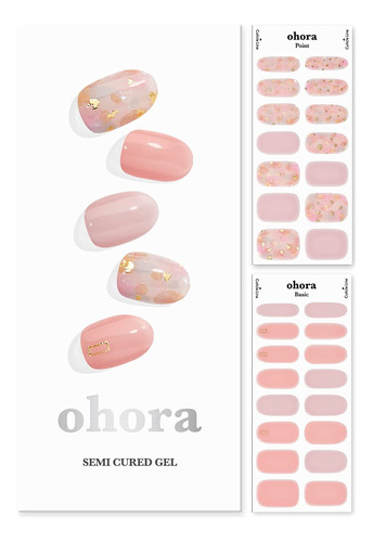 Tiras De Esmalte De Uñas Semicuradas Color Rosado