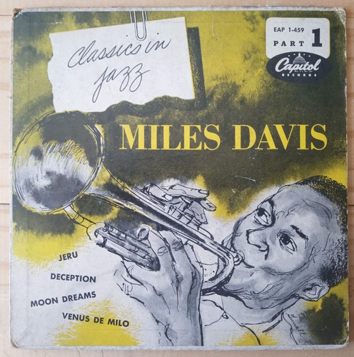 Miles Davis Classics In Jazz Part 1 Ep 1954 Usa 7,5 Puntos Estándar (Usado)