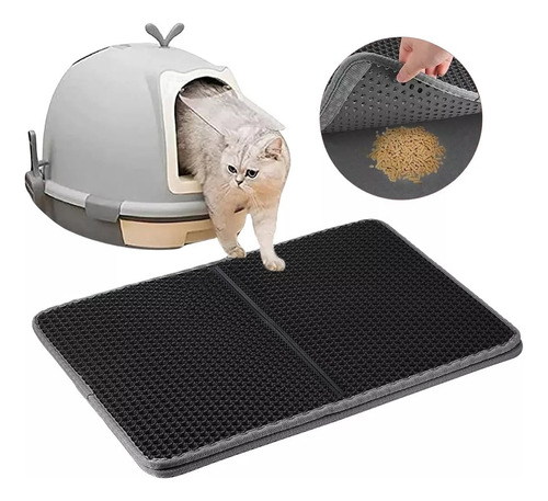 Tapete Para Arena De Gato Alfombra Rascador Plegable 2 Capa