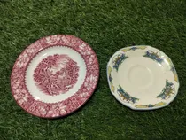 Comprar Dos Antiguos Platos Decorativos Ingleses