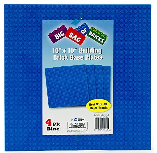 Placas De Construcción 10x10 Azules (set De 4)