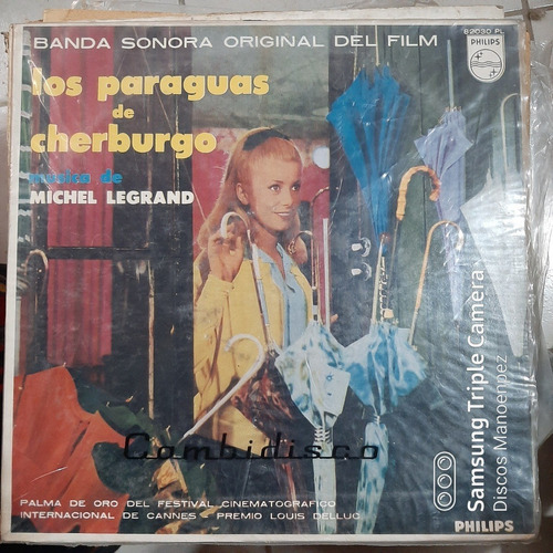 Vinilo Los Paraguas De Cherburgo Michel Legrand Pñl Bs1